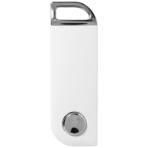 white Memoria USB rectangular Swivel