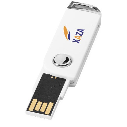 white Memoria USB rectangular Swivel