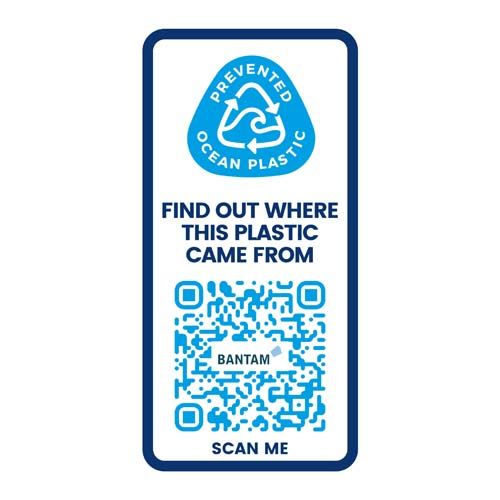 transparente/azul Bidón deportivo con tapa Flip de 650 ml H2O Active®