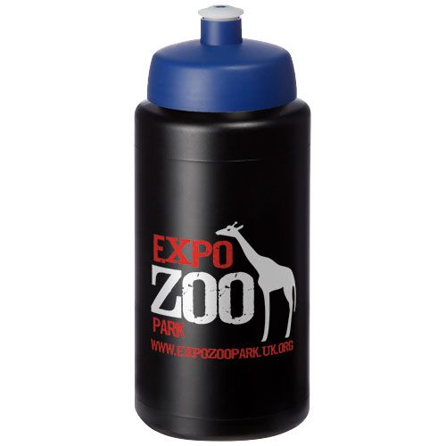 negro/azul Bidón deportivo con tapa de 500 ml con asa Baseline™