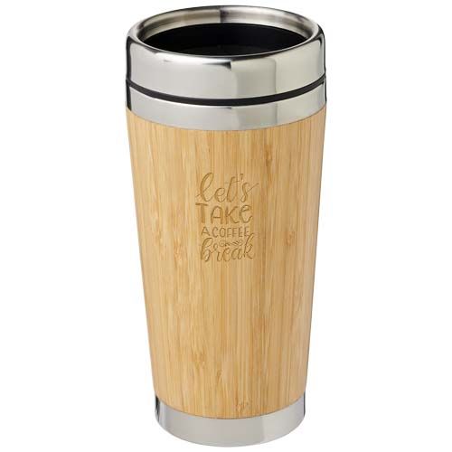 Vaso de 450 ml con exterior de bambú 