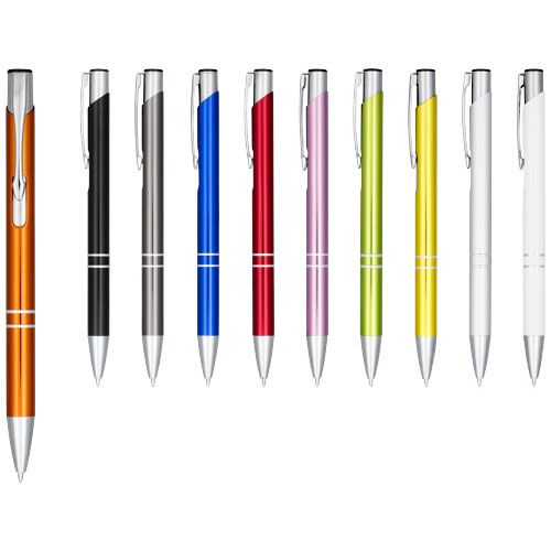 Stylo bille rétractable en aluminium anodisé Moneta (encre noire) - 4