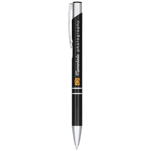 Stylo bille rétractable en aluminium anodisé Moneta (encre noire) - 2