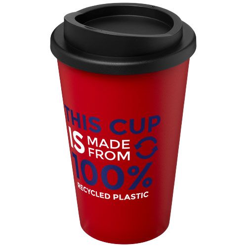 rojo/negro Americano® vaso térmico de 350 ml de