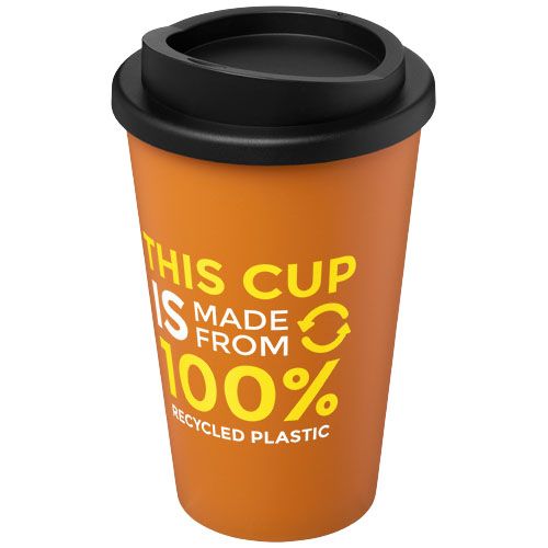 naranja/negro Americano® vaso térmico de 350 ml de