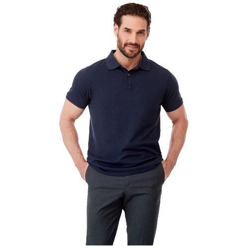red Polo de manga corta de material reciclado orgánico para hombre
