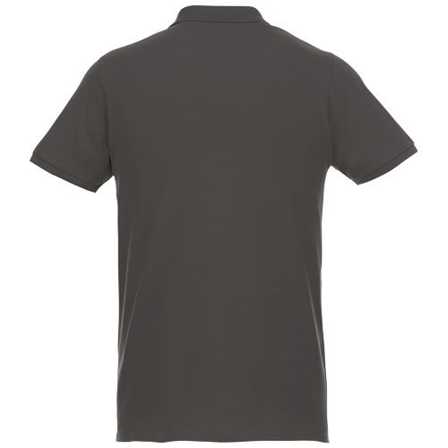 gris tormenta Polo de manga corta de material reciclado orgánico para hombre