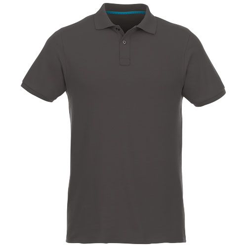gris tormenta Polo de manga corta de material reciclado orgánico para hombre