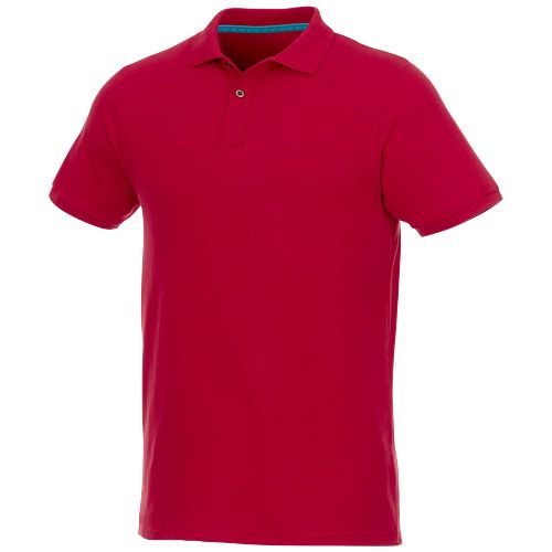 red Polo de manga corta de material reciclado orgánico para hombre