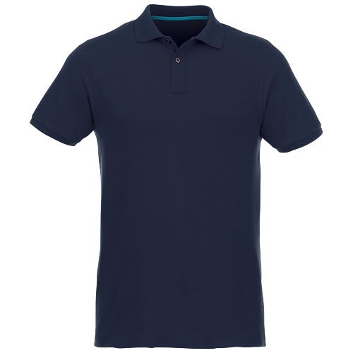 azul marino Polo de manga corta de material reciclado orgánico para hombre