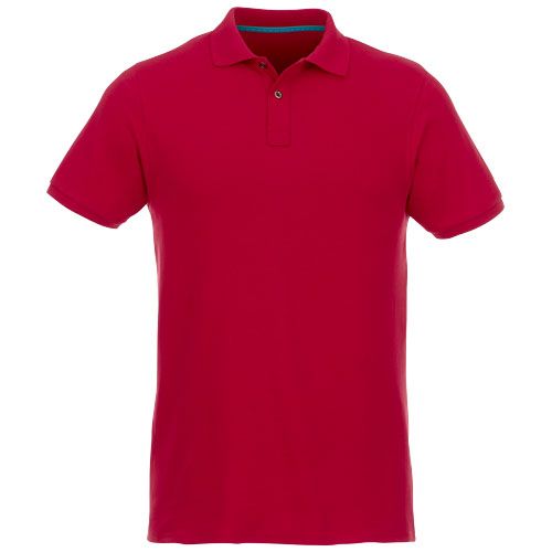 red Polo de manga corta de material reciclado orgánico para hombre