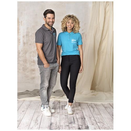 red Polo de manga corta de material reciclado orgánico para hombre