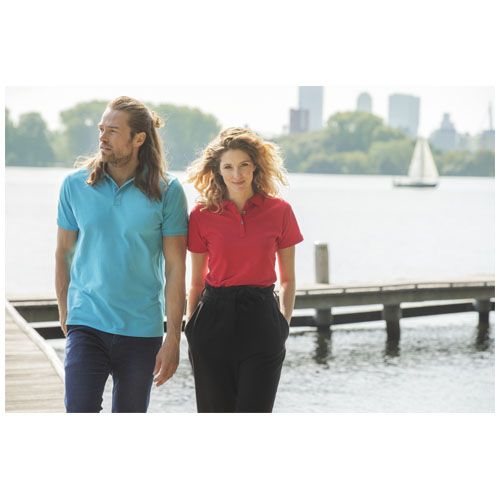 red Polo de manga corta de material reciclado orgánico para hombre