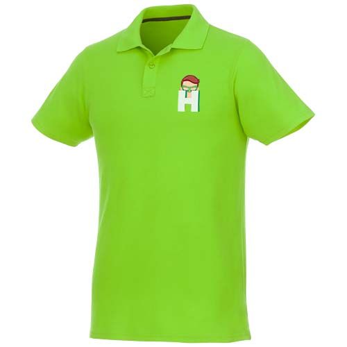 verde manzana Polo de manga corta para hombre de 180 g/m² Helios