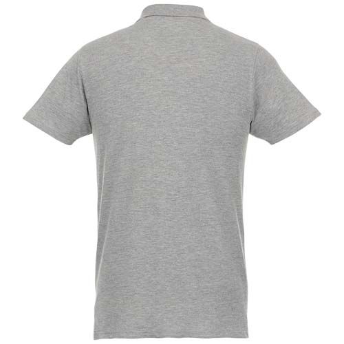 gris chiné Polo de manga corta para hombre
