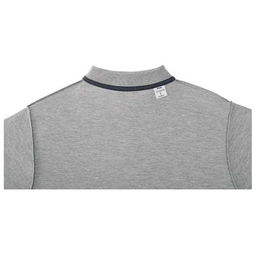 gris chiné Polo de manga corta para hombre