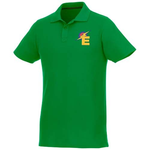 verde helecho Polo de manga corta para hombre