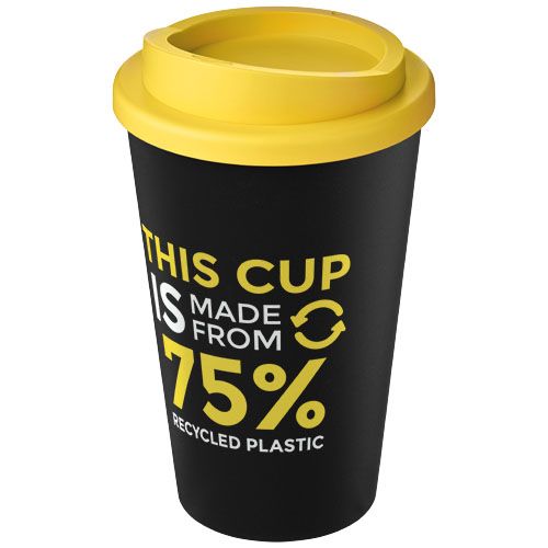 negro/amarillo Americano® Vaso térmico reciclado de 350 ml