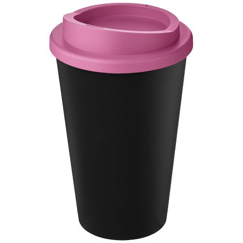 negro/rosa Americano® Vaso térmico reciclado de 350 ml