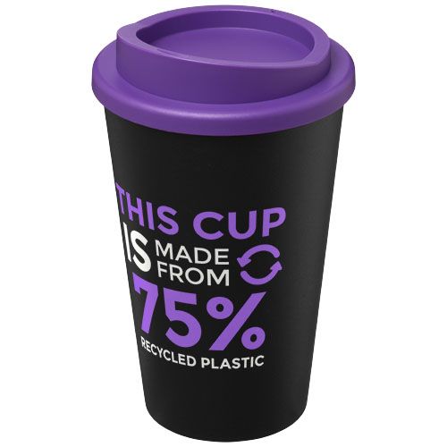 negro/morado Americano® Vaso térmico reciclado de 350 ml