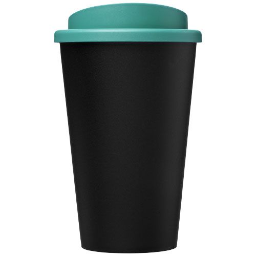 negro/azul aqua Americano® Vaso térmico reciclado de 350 ml