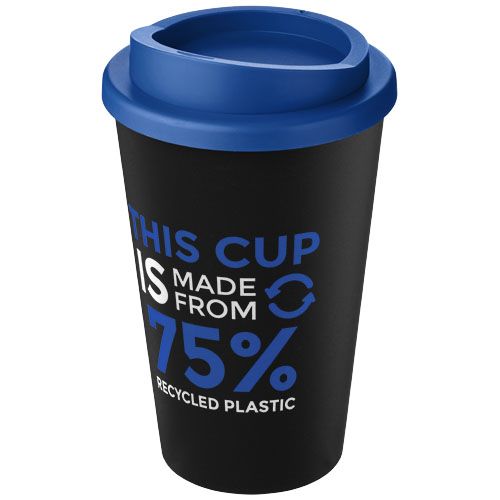 negro/azul medio Americano® Vaso térmico reciclado de 350 ml