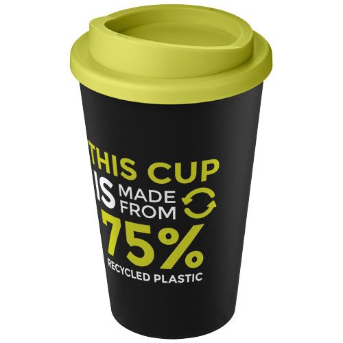 negro/verde lima Americano® Vaso térmico reciclado de 350 ml