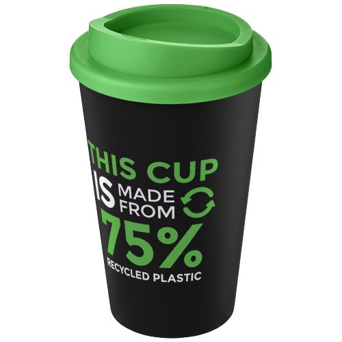negro/verde Americano® Vaso térmico reciclado de 350 ml