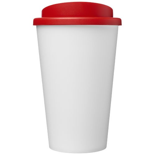 blanco/rojo Americano® Vaso térmico reciclado de 350 ml