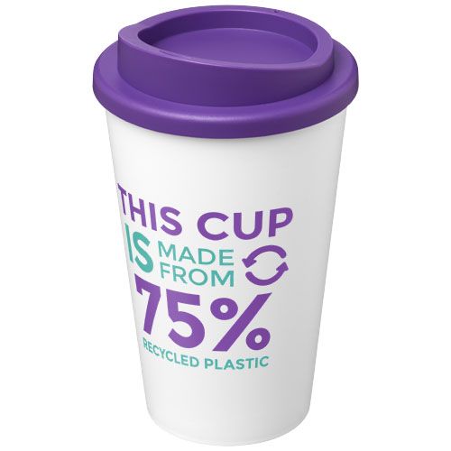 blanco/morado Americano® Vaso térmico reciclado de 350 ml