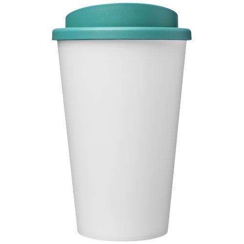blanco/azul aqua Americano® Vaso térmico reciclado de 350 ml