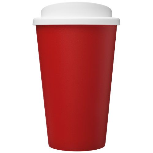 rojo/blanco Americano® Vaso térmico reciclado de 350 ml