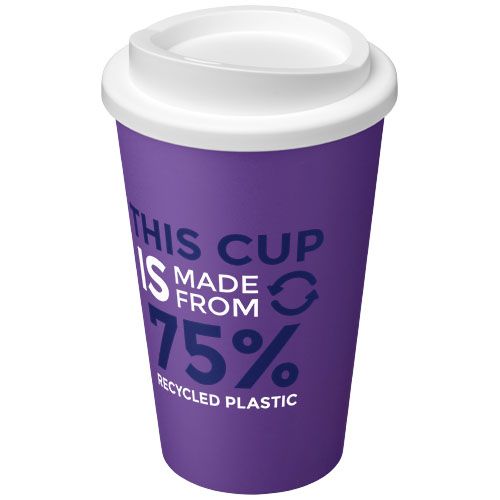 morado/blanco Americano® Vaso térmico reciclado de 350 ml