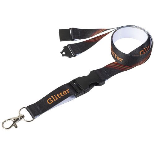 Balta lanyard en sublimación con hebilla desmontable y cierre de seguridad