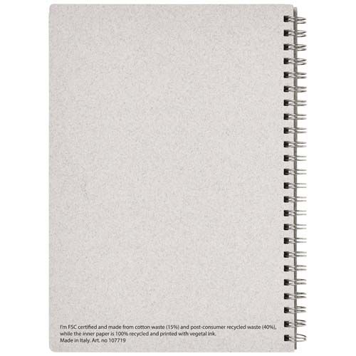 white Libreta A5 con espiral