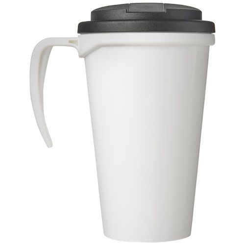 blanco/negro Brite-Americano® Taza de 350 ml con tapa antigoteo