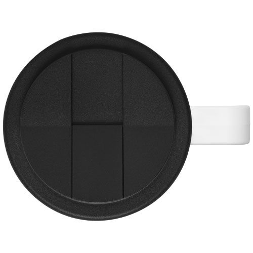 blanco/negro Brite-Americano® Taza de 350 ml con tapa antigoteo