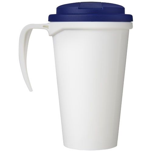 blanco/azul Brite-Americano® Taza de 350 ml con tapa antigoteo