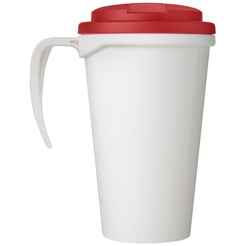 blanco/rojo Brite-Americano® Taza de 350 ml con tapa antigoteo