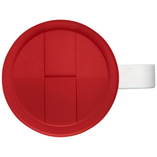 blanco/rojo Brite-Americano® Taza de 350 ml con tapa antigoteo