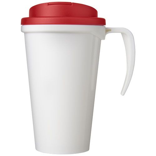 blanco/rojo Brite-Americano® Taza de 350 ml con tapa antigoteo