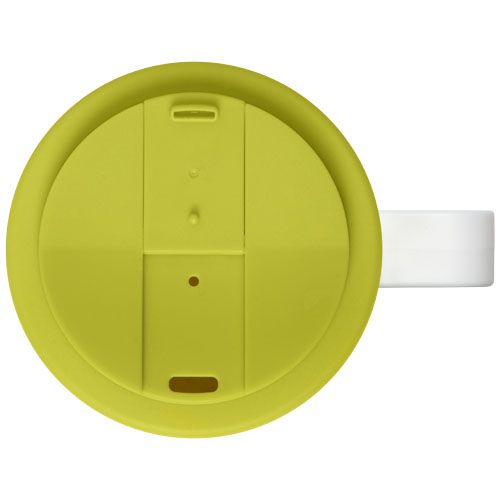 blanco/verde lima Brite-Americano® Taza de 350 ml con tapa antigoteo