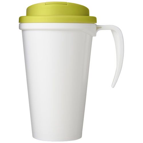 blanco/verde lima Brite-Americano® Taza de 350 ml con tapa antigoteo