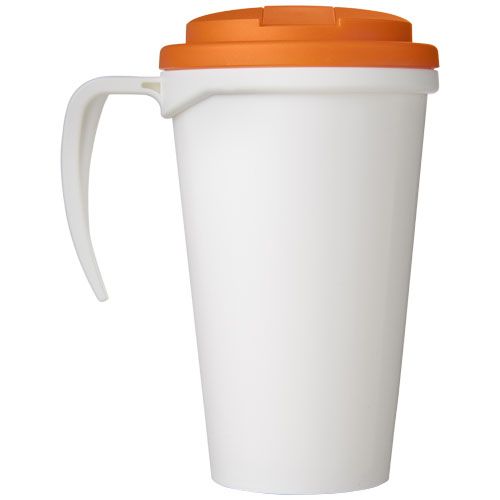 blanco/naranja Brite-Americano® Taza de 350 ml con tapa antigoteo