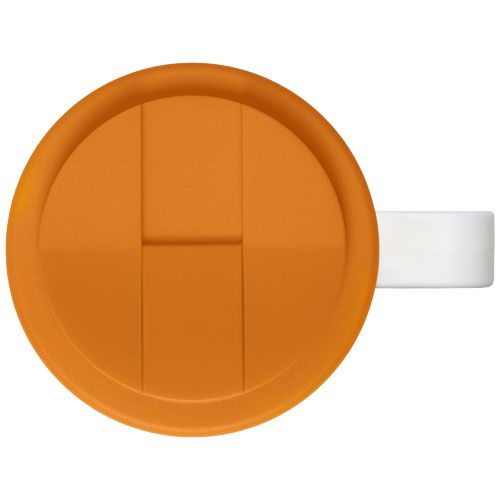 blanco/naranja Brite-Americano® Taza de 350 ml con tapa antigoteo
