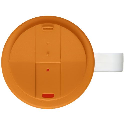 blanco/naranja Brite-Americano® Taza de 350 ml con tapa antigoteo