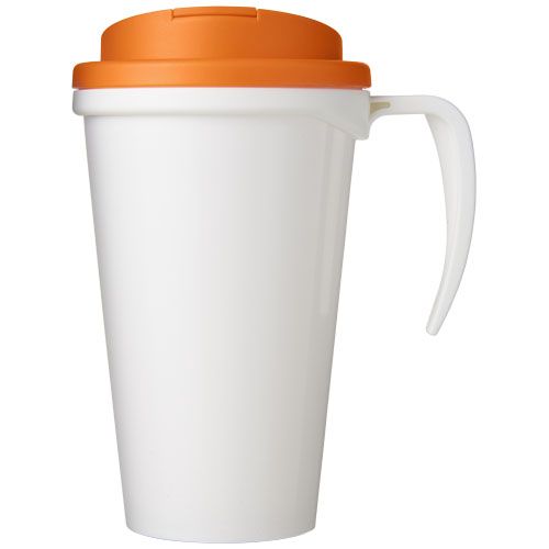 blanco/naranja Brite-Americano® Taza de 350 ml con tapa antigoteo