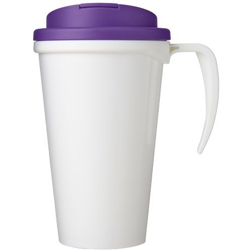 blanco/morado Brite-Americano® Taza de 350 ml con tapa antigoteo