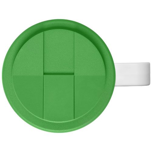 blanco/verde Brite-Americano® Taza de 350 ml con tapa antigoteo