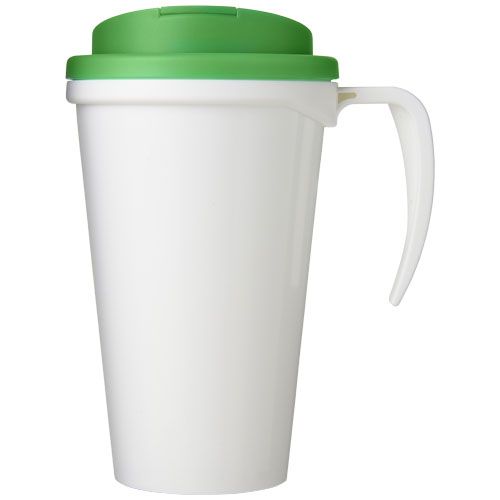 blanco/verde Brite-Americano® Taza de 350 ml con tapa antigoteo